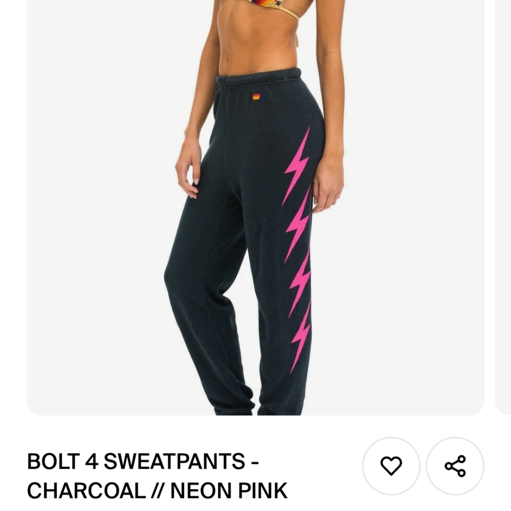 Aviator nation lightening bolt sweatpants new size small